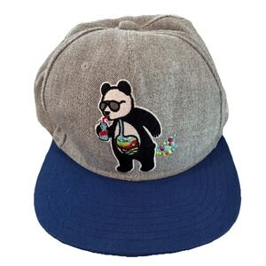 Riot Society Youth Snapback Adjustable Panda Bear Hat Drinking Bubbles & Farting